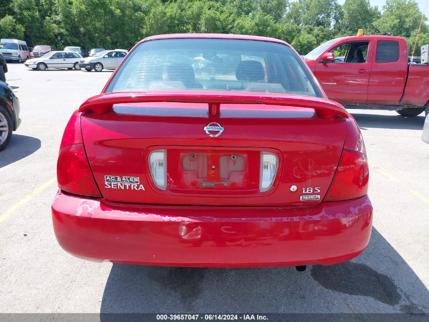 2006 Nissan Sentra 1.8S VIN: 3N1CB51D66L635406 Lot: 39657047