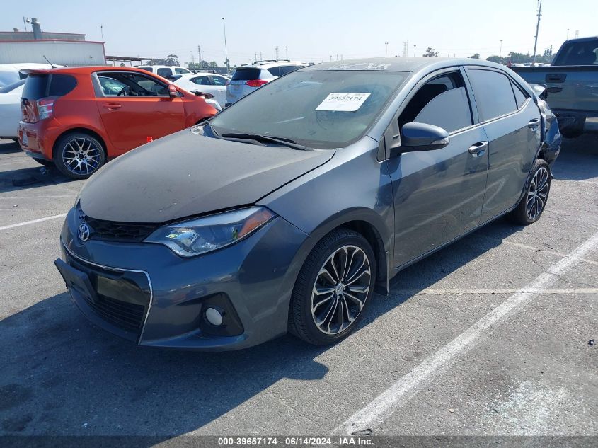 2015 Toyota Corolla S Plus VIN: 5YFBURHE3FP360556 Lot: 39657174