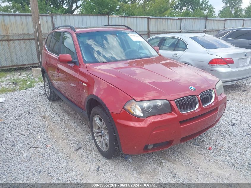 2006 BMW X3 3.0I VIN: WBXPA93476WD26579 Lot: 39657261