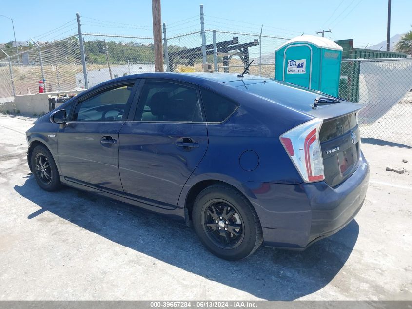 2013 Toyota Prius Two VIN: JTDKN3DU2D1658430 Lot: 39657284