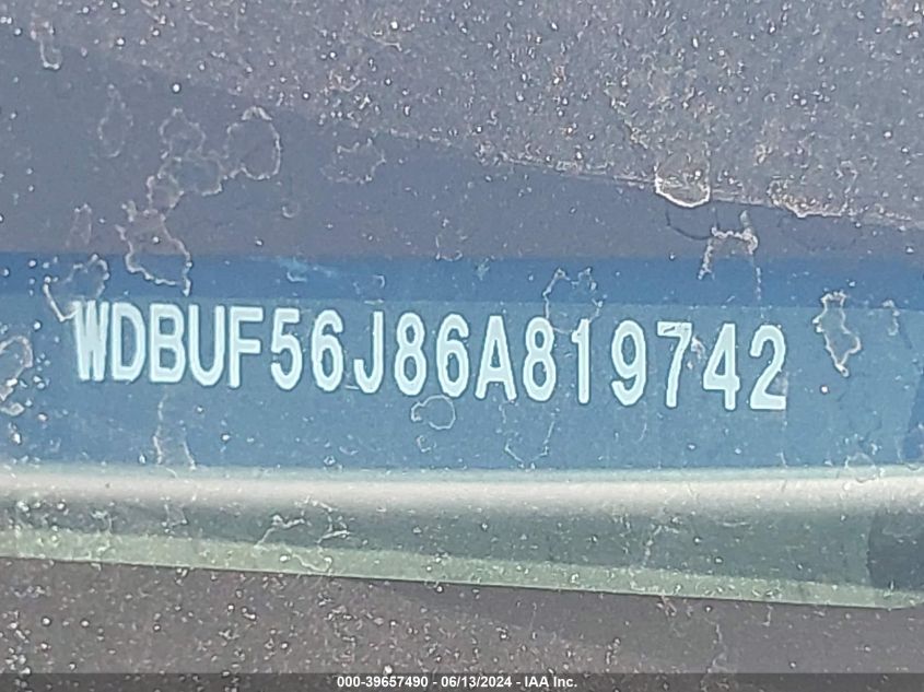2006 Mercedes-Benz E 350 VIN: WDBUF56J86A819742 Lot: 39657490