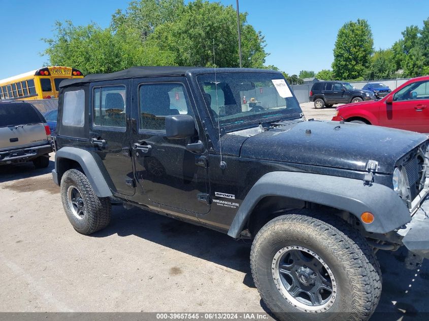 2016 Jeep Wrangler Unlimited Sport VIN: 1C4BJWDGXGL311458 Lot: 39657545