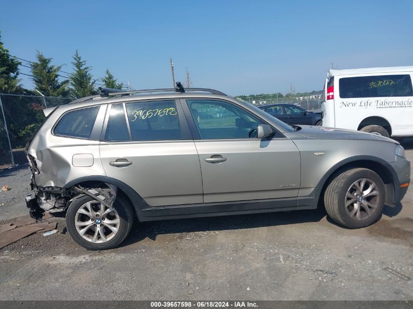 2009 BMW X3 xDrive30I VIN: WBXPC93479WJ30542 Lot: 39657598