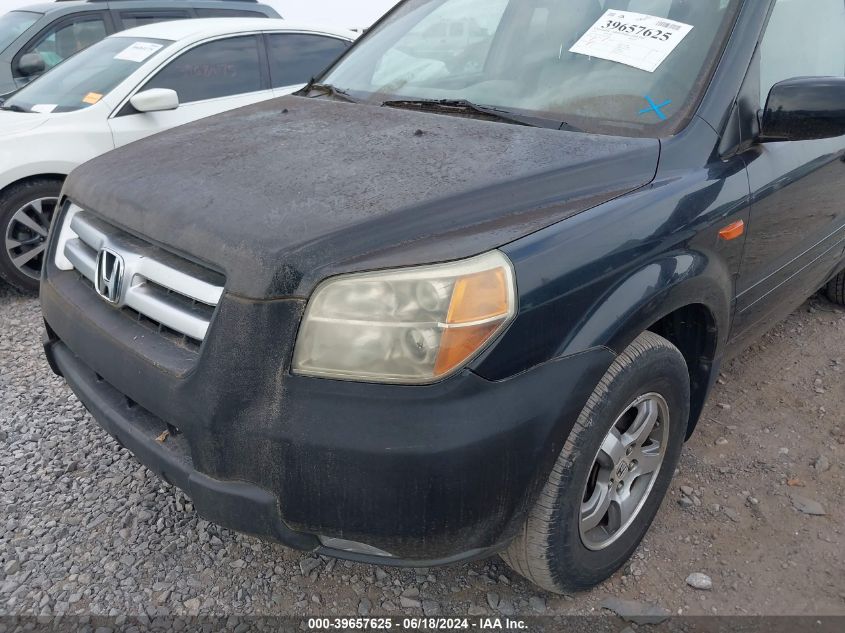 2006 Honda Pilot Ex-L VIN: 2HKYF18526H512460 Lot: 39657625