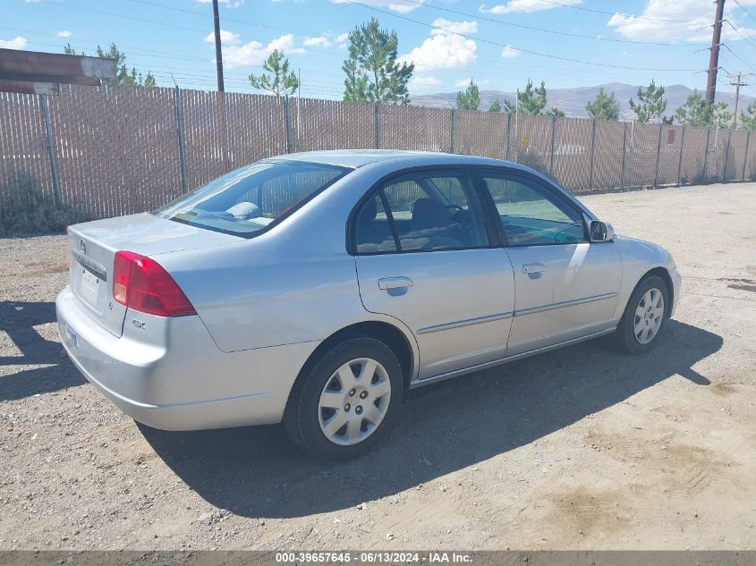 2002 Honda Civic Ex VIN: 2HGES26772H573624 Lot: 39657645