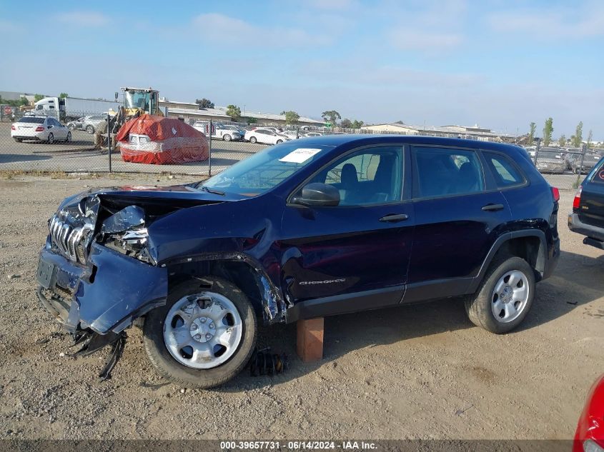 2016 Jeep Cherokee Sport VIN: 1C4PJLAB1GW275638 Lot: 39657731