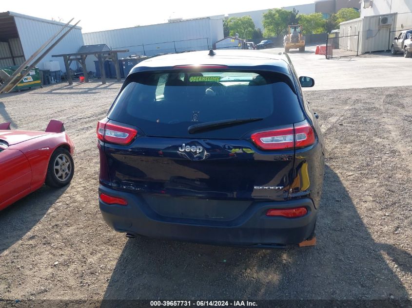 2016 Jeep Cherokee Sport VIN: 1C4PJLAB1GW275638 Lot: 39657731