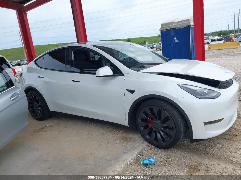 2022 Tesla Model Y Performance Dual Motor All-Wheel Drive VIN: 7SAYGDEF1NF312407 Lot: 39657784