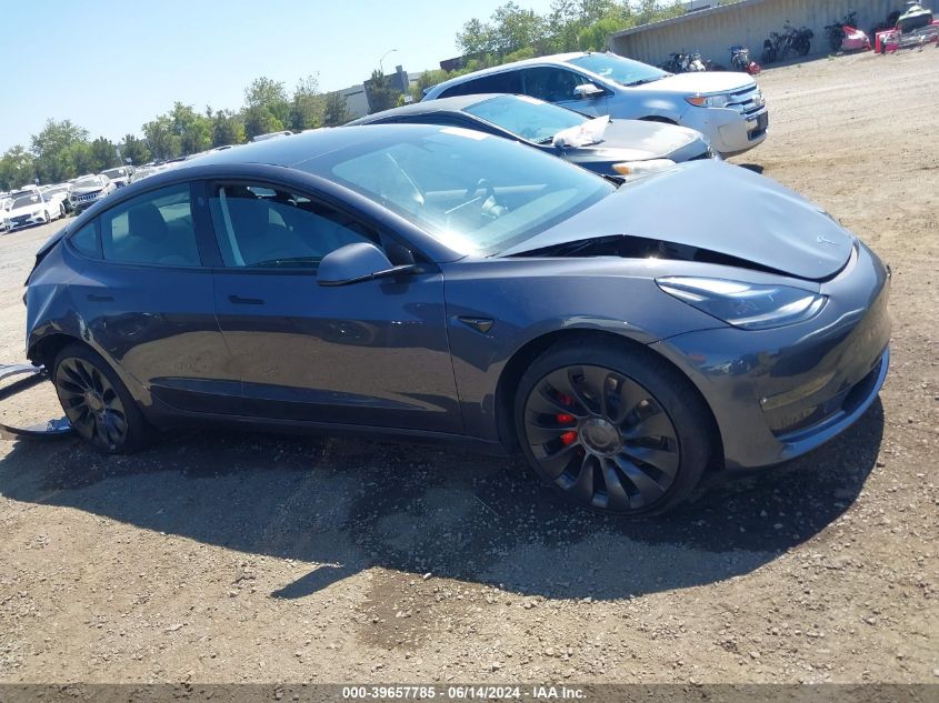 2023 Tesla Model 3 Performance Dual Motor All-Wheel Drive VIN: 5YJ3E1EC7PF712685 Lot: 39657785