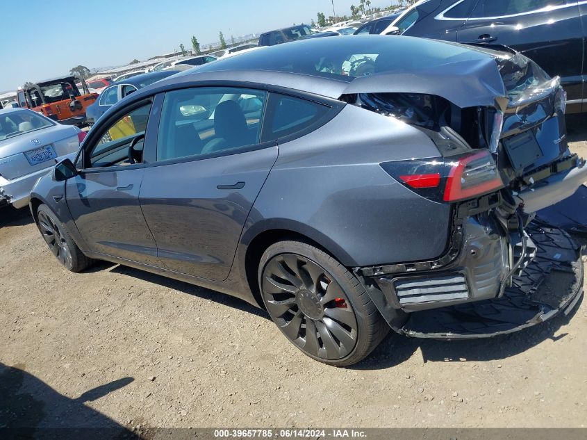 2023 Tesla Model 3 Performance Dual Motor All-Wheel Drive VIN: 5YJ3E1EC7PF712685 Lot: 39657785