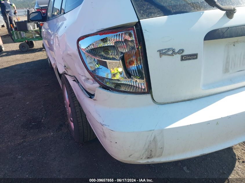 2003 Kia Rio Cinco VIN: KNADC165736147786 Lot: 39657855