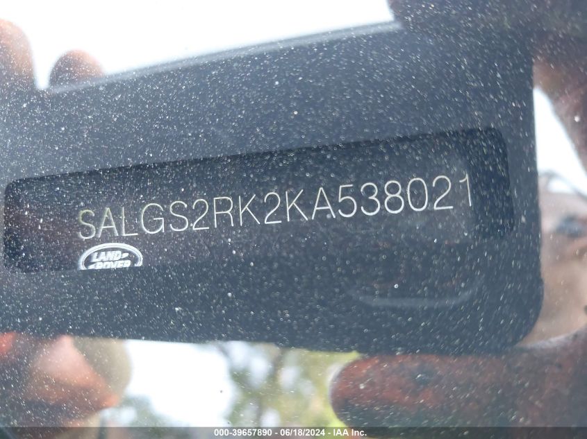 SALGS2RK2KA538021 2019 LAND ROVER RANGE ROVER - Image 17