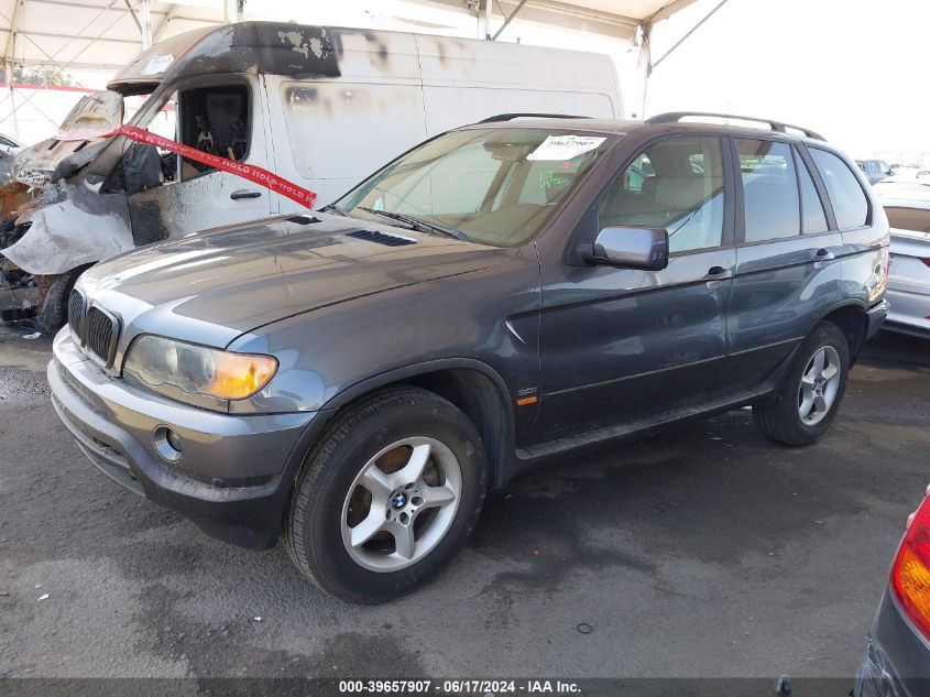 2002 BMW X5 3.0I VIN: 5UXFA53552LP54779 Lot: 39657907