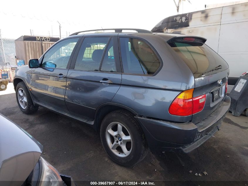 2002 BMW X5 3.0I VIN: 5UXFA53552LP54779 Lot: 39657907