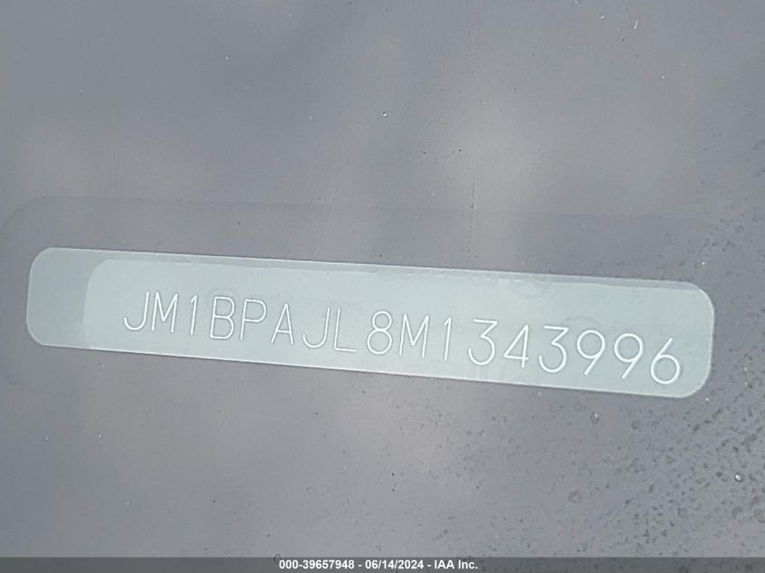 2021 Mazda Mazda3 2.5 S VIN: JM1BPAJL8M1343996 Lot: 39657948
