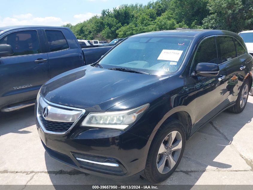 2016 Acura Mdx Acurawatch Plus Package VIN: 5FRYD3H25GB021449 Lot: 39657950