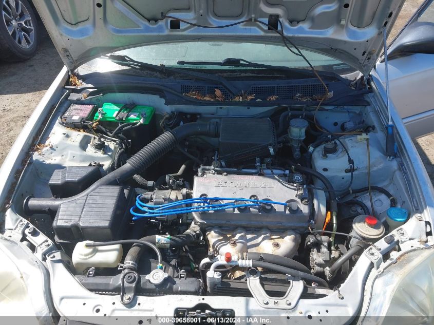 1999 Honda Civic Value Package VIN: 2HGEJ6617XH590887 Lot: 39658001