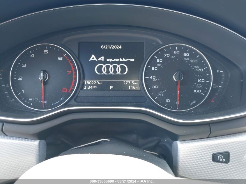 2017 Audi A4 2.0T Premium VIN: WAUENAF4XHN017231 Lot: 39658600