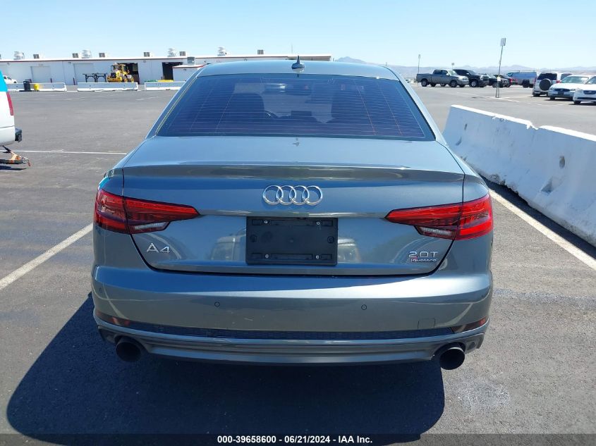 2017 Audi A4 2.0T Premium VIN: WAUENAF4XHN017231 Lot: 39658600