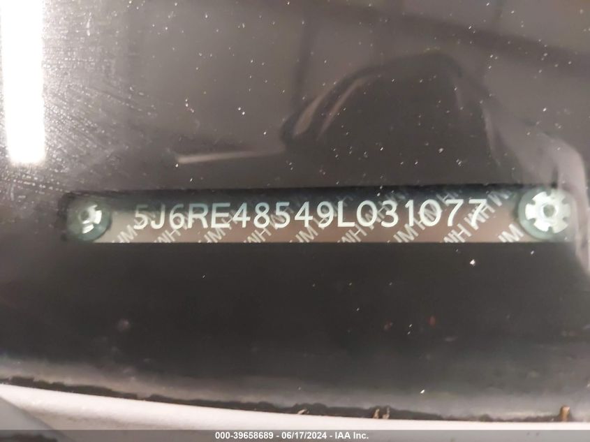 2009 Honda Cr-V Ex VIN: 5J6RE48549L031077 Lot: 39658689