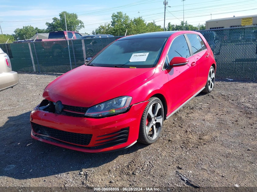 2016 VOLKSWAGEN GOLF GTI AUTOBAHN W/PERFORMANCE PACKAGE 4-DOOR - 3VW547AU2GM021988