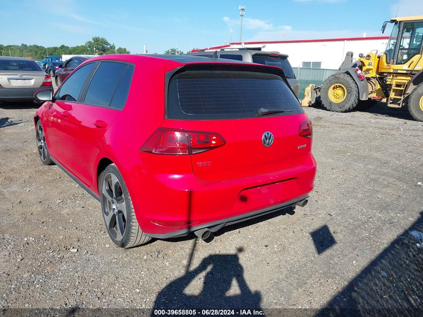 2016 VOLKSWAGEN GOLF GTI AUTOBAHN W/PERFORMANCE PACKAGE 4-DOOR - 3VW547AU2GM021988