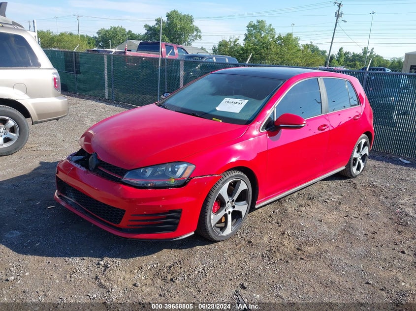 2016 VOLKSWAGEN GOLF GTI AUTOBAHN W/PERFORMANCE PACKAGE 4-DOOR - 3VW547AU2GM021988