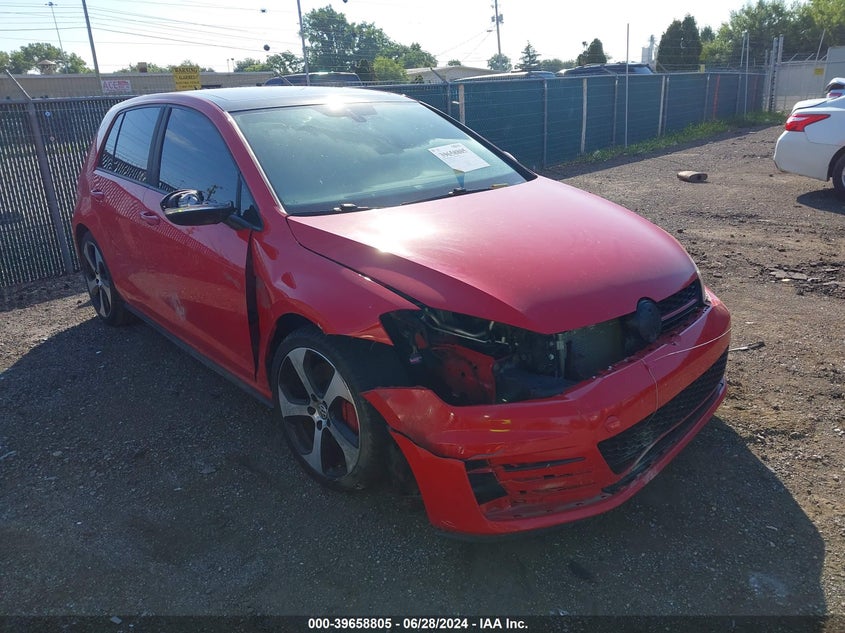 2016 VOLKSWAGEN GOLF GTI AUTOBAHN W/PERFORMANCE PACKAGE 4-DOOR - 3VW547AU2GM021988