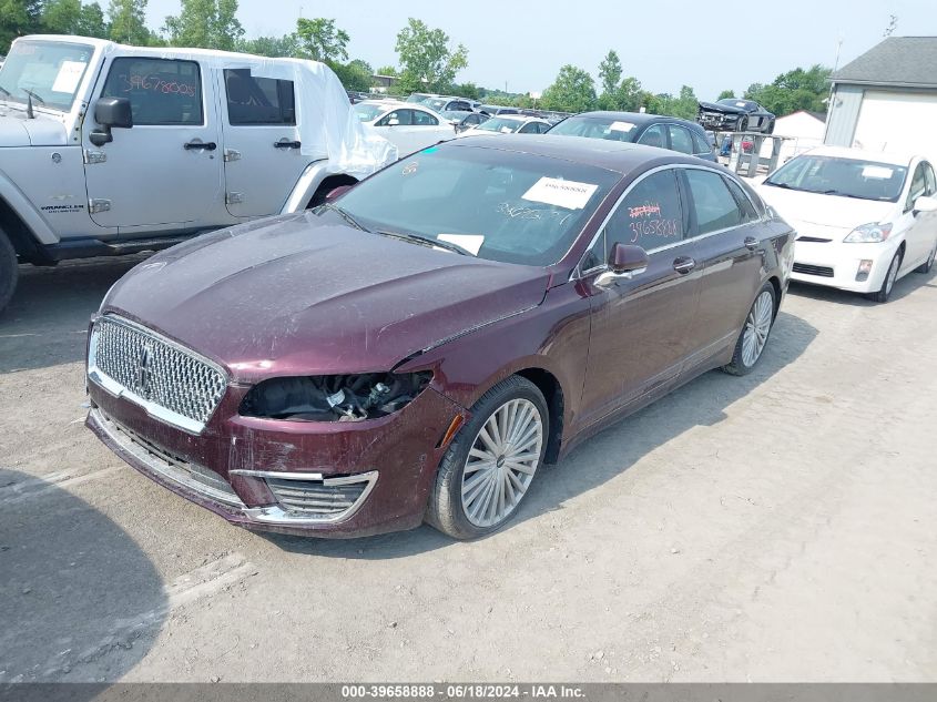 2017 Lincoln Mkz Reserve VIN: 3LN6L5F94HR617784 Lot: 39658888