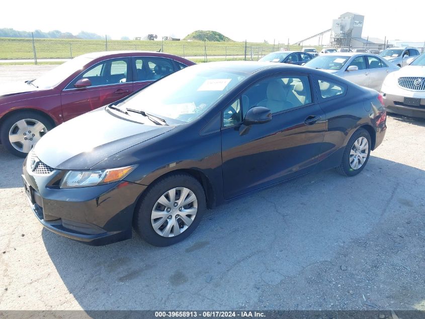 2012 Honda Civic Lx VIN: 2HGFG3B59CH564182 Lot: 39658913