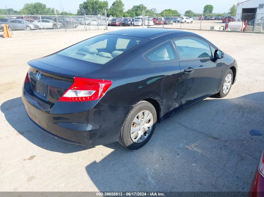 2012 Honda Civic Lx VIN: 2HGFG3B59CH564182 Lot: 39658913