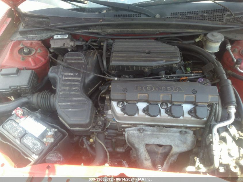 2003 Honda Civic Lx VIN: 1HGEM225X3L075176 Lot: 39659072