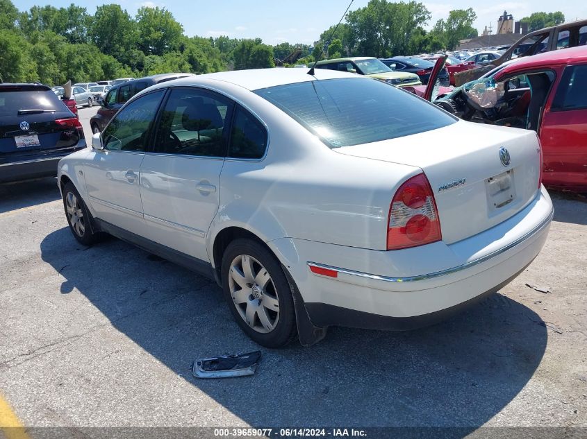 2003 Volkswagen Passat Glx VIN: WVWRH63B63P206161 Lot: 39659077