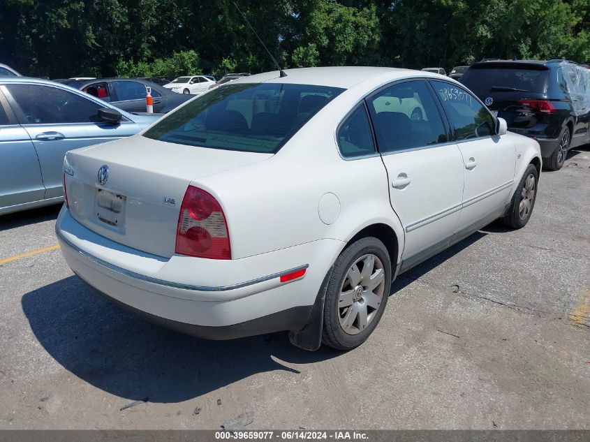 2003 Volkswagen Passat Glx VIN: WVWRH63B63P206161 Lot: 39659077