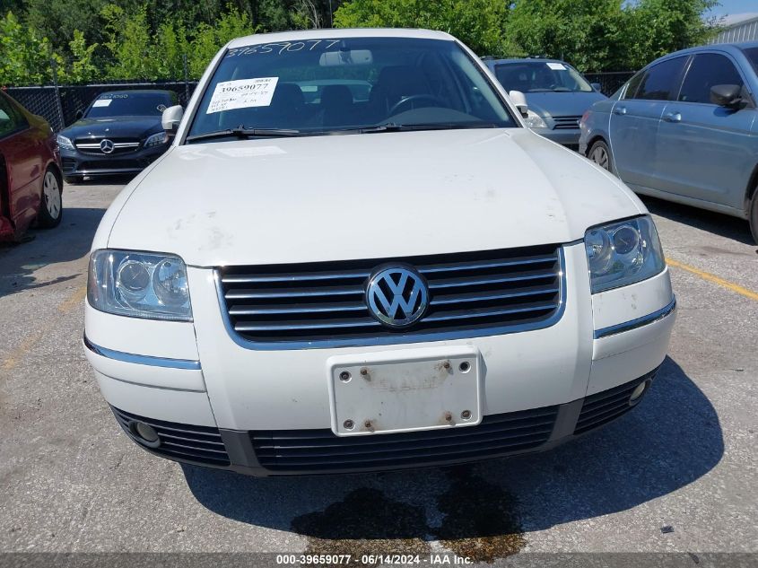 2003 Volkswagen Passat Glx VIN: WVWRH63B63P206161 Lot: 39659077