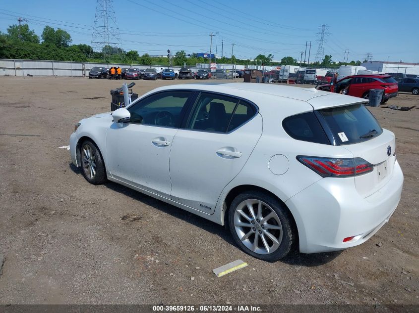 2011 Lexus Ct 200H Premium VIN: JTHKD5BH4B2043663 Lot: 39659126