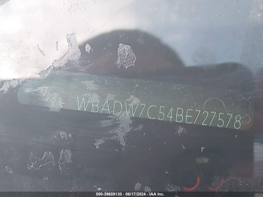 2011 BMW 328I VIN: WBADW7C54BE727578 Lot: 39659130