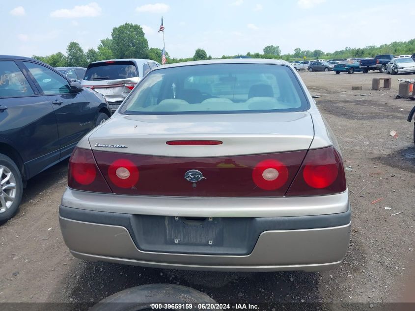 2002 Chevrolet Impala VIN: 2G1WF52E829158926 Lot: 39659159