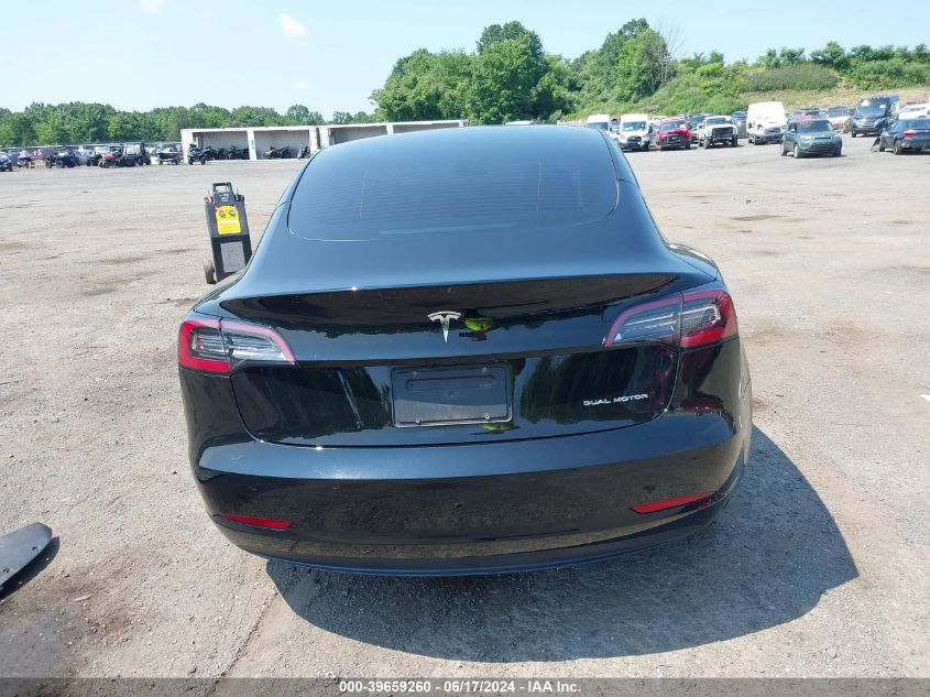 2022 Tesla Model 3 Long Range Dual Motor All-Wheel Drive VIN: 5YJ3E1EB0NF322306 Lot: 39659260