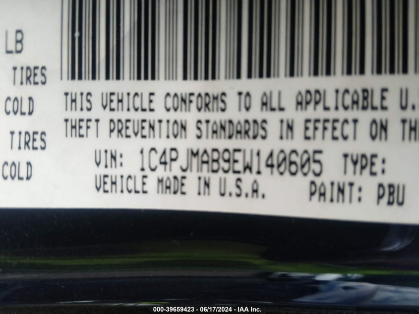 2014 JEEP CHEROKEE SPORT - 1C4PJMAB9EW140605