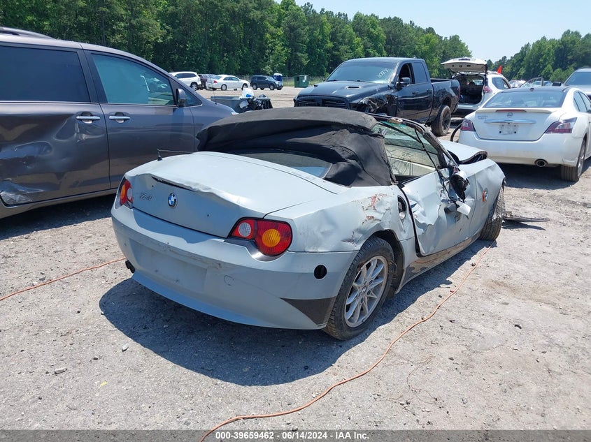 2004 BMW Z4 2.5I VIN: 4USBT335X4LR68338 Lot: 39659462