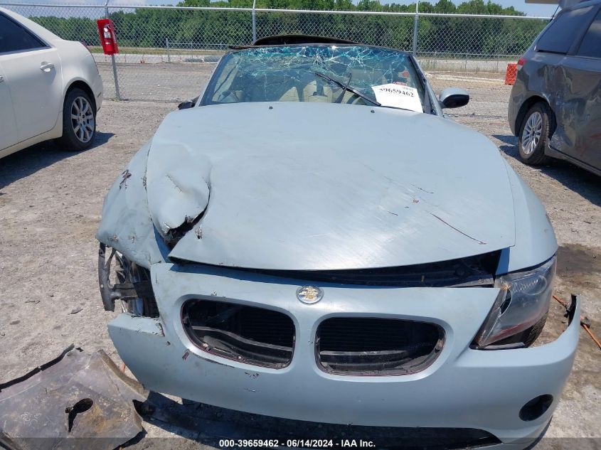 2004 BMW Z4 2.5I VIN: 4USBT335X4LR68338 Lot: 39659462