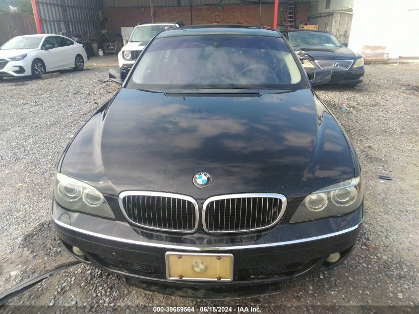 2006 BMW 750I VIN: WBAHL83536DT02834 Lot: 39659564