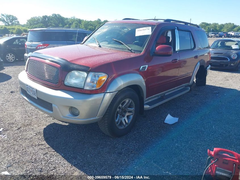 2002 Toyota Sequoia Sr5 V8 VIN: 5TDBT44A72S081637 Lot: 39659579