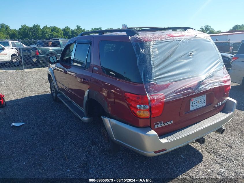 2002 Toyota Sequoia Sr5 V8 VIN: 5TDBT44A72S081637 Lot: 39659579