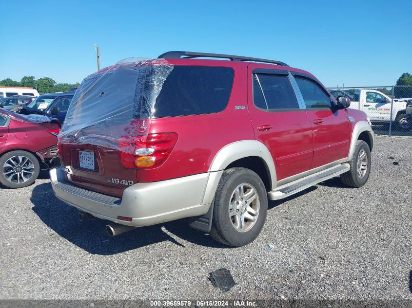 2002 Toyota Sequoia Sr5 V8 VIN: 5TDBT44A72S081637 Lot: 39659579