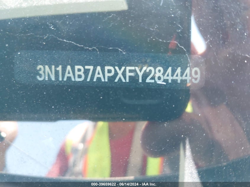 2015 Nissan Sentra Sv VIN: 3N1AB7APXFY284449 Lot: 39659622