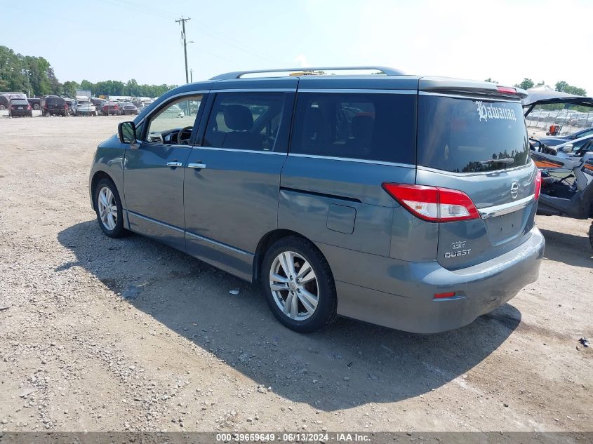 2011 Nissan Quest Sl VIN: JN8AE2KP7B9006165 Lot: 39659649