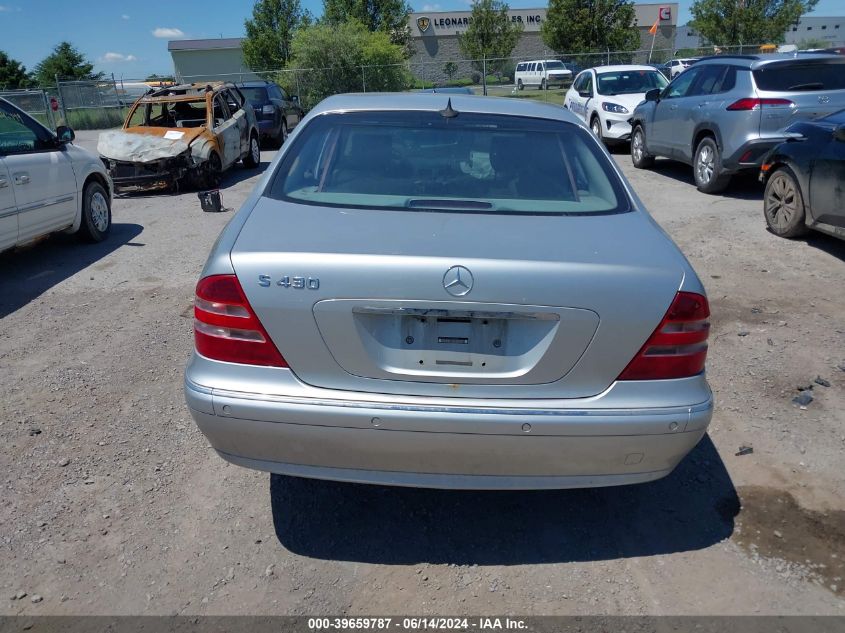 2001 Mercedes-Benz S 430 VIN: WDBNG70J31A145840 Lot: 39659787