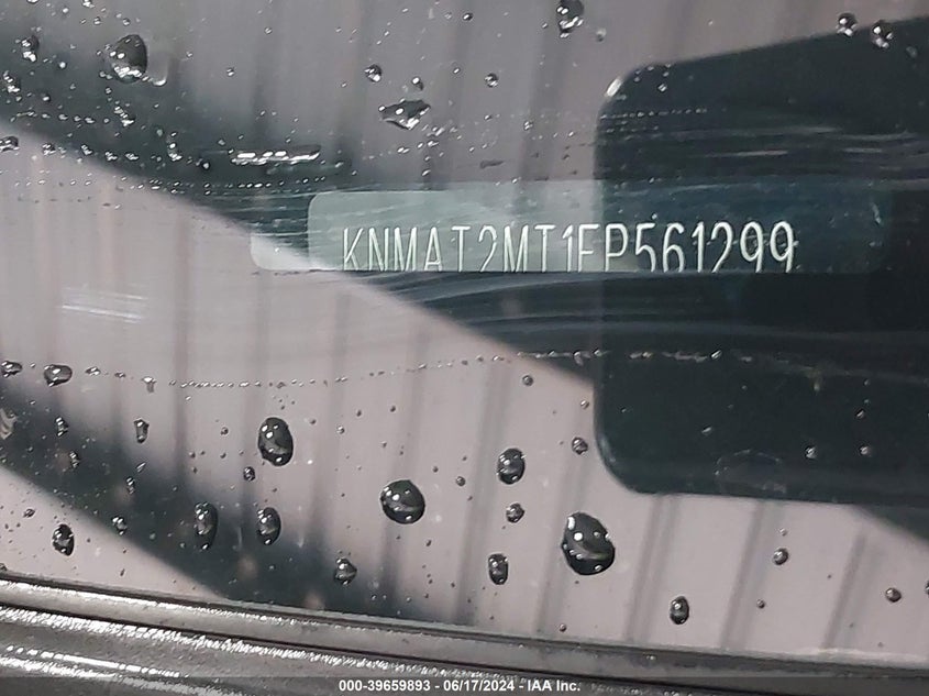 2015 Nissan Rogue Sv VIN: KNMAT2MT1FP561299 Lot: 39659893